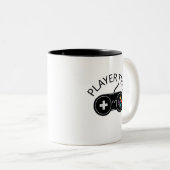 Retro Player Two Gaming Controller Zweifarbige Tasse (VorderseiteRechts)