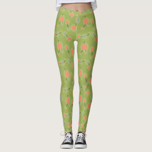 Retro Playful Small Molecules Universelles Pfirsic Leggings