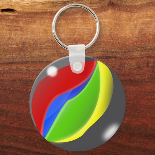 Retro Playing Game Marmor Schlüsselanhänger (Vorderseite)