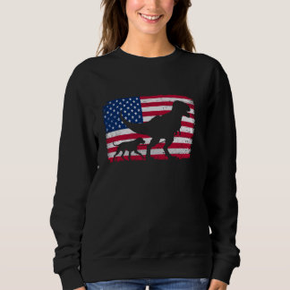Retro Plott Hound Vater 4. Juli US-amerikanische F Sweatshirt