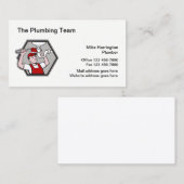 Retro Plumber Service-Visitenkarten Visitenkarte (Vorne/Hinten)