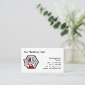 Retro Plumber Service-Visitenkarten Visitenkarte (Stehend Vorderseite)