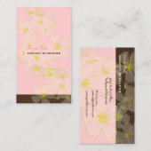 RETRO-PLUMERIAS/DICHTE HINTERGRUNDFARBE VISITENKARTE (Vorne/Hinten)