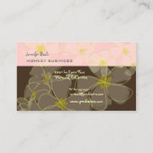 RETRO-PLUMERIAS/DICHTE HINTERGRUNDFARBE VISITENKARTE (Rückseite)