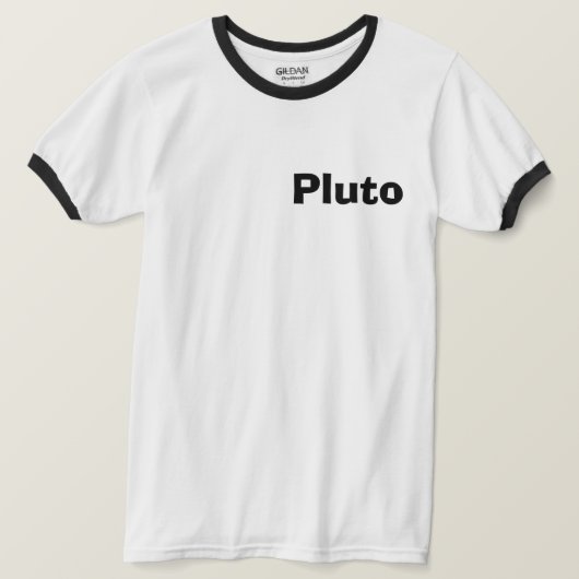 Retro Pluto "Never Forget" T-Shirt (Design vorne)