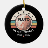 Retro-Pluto nie vergessen Keramik Ornament (Vorne)