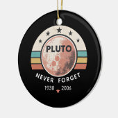 Retro-Pluto nie vergessen Keramik Ornament (Links)