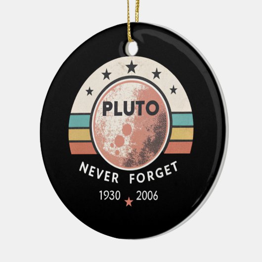Retro-Pluto nie vergessen Keramik Ornament (Links)