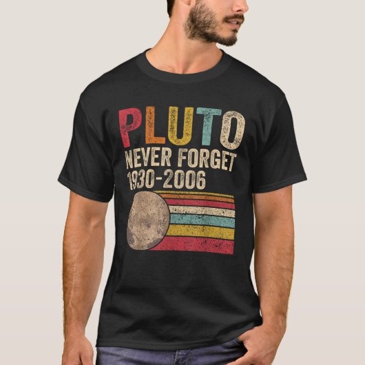 Retro Pluto Vergessen Sie niemals den Niedlichen W T-Shirt (Vorderseite)