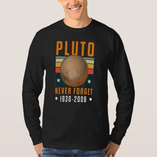 Retro Pluto Vergiss Nie 1930 2006 T-Shirt (Vorderseite)