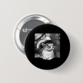 Retro P'nut Das Eichhörnchen Tier Niedlich Cowboy Button (Vorne & Hinten)