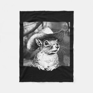 Retro P'nut Das Eichhörnchen Tier Niedlich Cowboy Fleecedecke
