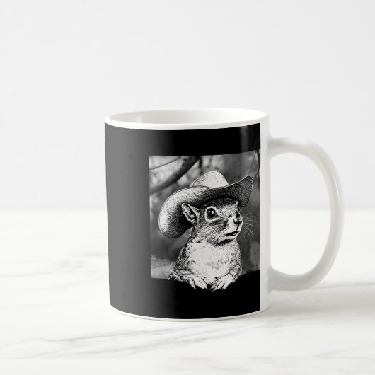 Retro P'nut Das Eichhörnchen Tier Niedlich Cowboy Kaffeetasse (Rechts)