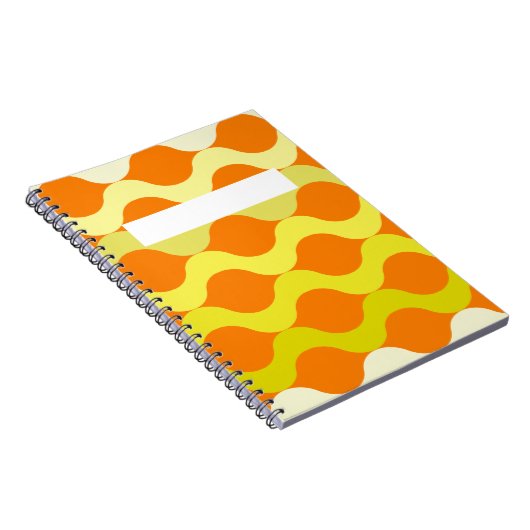 Retro Pods Orange Lemon Yellow Notizblock (Rechte Seite)