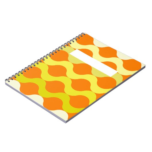 Retro Pods Orange Lemon Yellow Notizblock (Linke Seite)