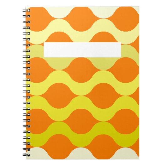 Retro Pods Orange Lemon Yellow Notizblock (Vorderseite)