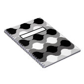 Retro Pods Schwarz-weiß Grau Notizblock (Rechte Seite)