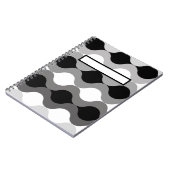 Retro Pods Schwarz-weiß Grau Notizblock (Linke Seite)