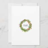 Retro Poinsettia Fahrradweihnachtsfeier Einladung (Rückseite)