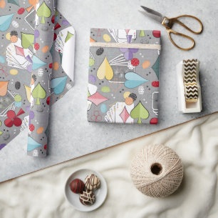 Retro-Poker Geschenkpapier