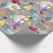 Retro-Poker Geschenkpapier (Ecke)