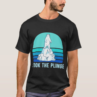 Retro Polarer Sprung Vintage Eisbär Lustig Gemacht T-Shirt