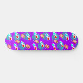 Retro Polarized 3d Movie Buttered Popcorn Skateboard (Horizontal)