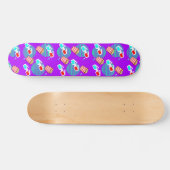 Retro Polarized 3d Movie Buttered Popcorn Skateboard (Horizontal)
