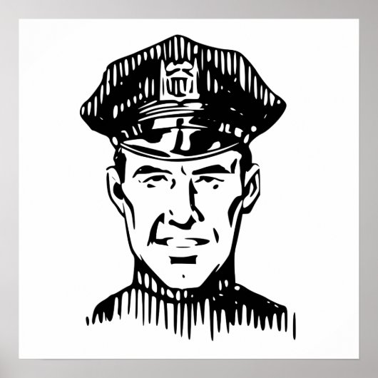 Retro Policeman Poster (Vorne)