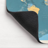 Retro politische Karte der Welt Mousepad (Ecke)