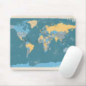 Retro politische Karte der Welt Mousepad (Mit Mouse)