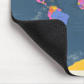 Retro politische Karte der Welt Mousepad (Ecke)