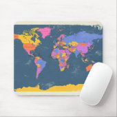 Retro politische Karte der Welt Mousepad (Mit Mouse)