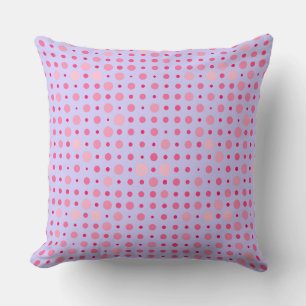 Retro Polka Dot 01.Pink LPurple BG Kissen