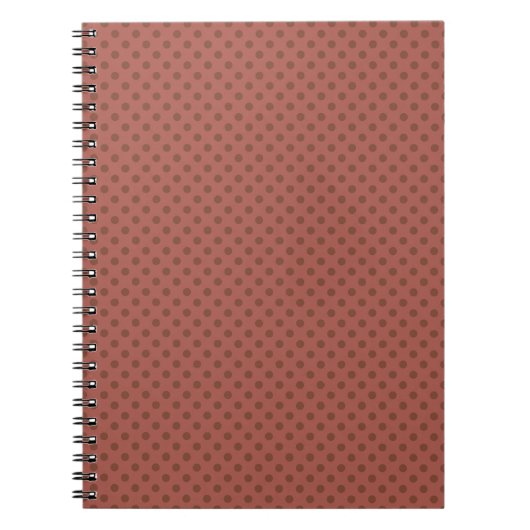 Retro, Polka dot braun Notizblock (Vorderseite)