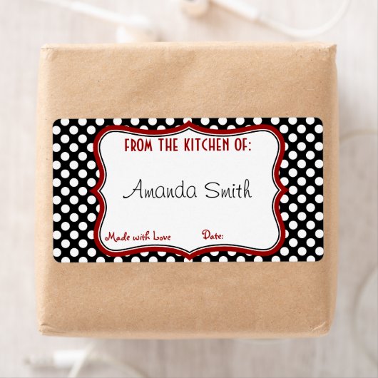 Retro Polka Dot Canning Label (Insitu)