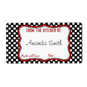 Retro Polka Dot Canning Label (Vorne)