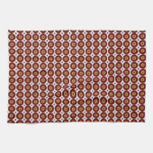Retro Polka Dot Circle Motif Geschirrtuch (Horizontal)