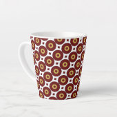 Retro Polka Dot Circle Motif Milchtasse (Linke Ecke)