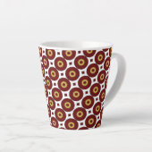 Retro Polka Dot Circle Motif Milchtasse (Rechte Ecke)