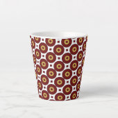 Retro Polka Dot Circle Motif Milchtasse (Vorderseite)