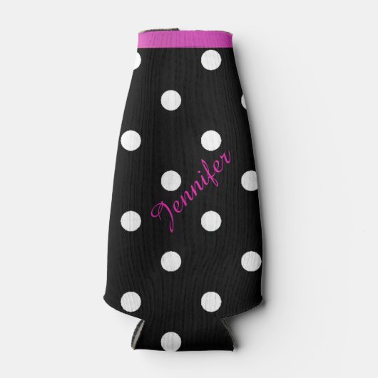 Retro Polka Dot Custom Flasche Cooler Flaschenkühler (Vorderseite)