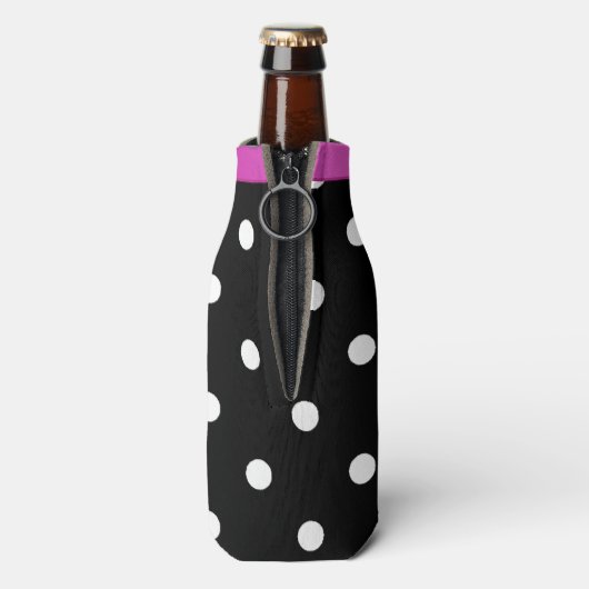 Retro Polka Dot Custom Flasche Cooler Flaschenkühler (Flasche Rückseite)