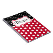 Retro Polka Dot Kitchen Rezept Notebook Geschenk Notizblock (Rechte Seite)