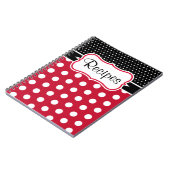Retro Polka Dot Kitchen Rezept Notebook Geschenk Notizblock (Linke Seite)
