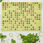 Retro Polka Dot Mosaic Muster #10 Handtuch (Gefaltet)