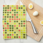 Retro Polka Dot Mosaic Muster #10 Handtuch (Viertel Falte)