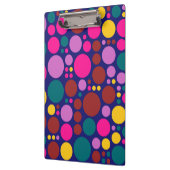 Retro Polka Dot Mosaic Muster #2 Klemmbrett (Links)