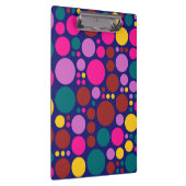 Retro Polka Dot Mosaic Muster #2 Klemmbrett (Rechts)