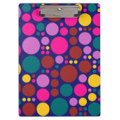 Retro Polka Dot Mosaic Muster #2 Klemmbrett (Vorderseite)